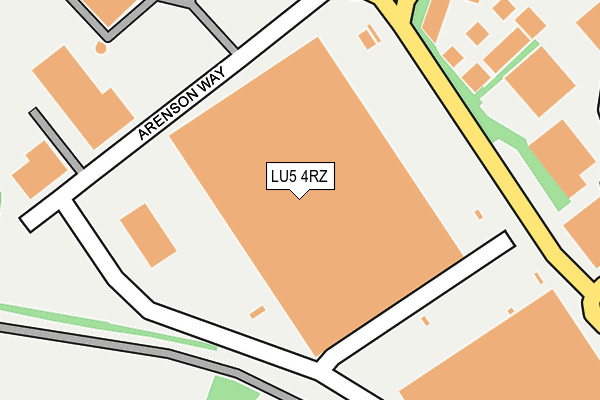 LU5 4RZ map - OS OpenMap – Local (Ordnance Survey)