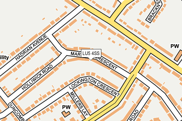LU5 4SS map - OS OpenMap – Local (Ordnance Survey)