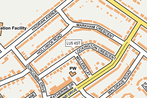 LU5 4ST map - OS OpenMap – Local (Ordnance Survey)