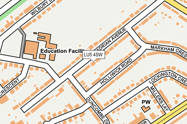 LU5 4SW map - OS OpenMap – Local (Ordnance Survey)