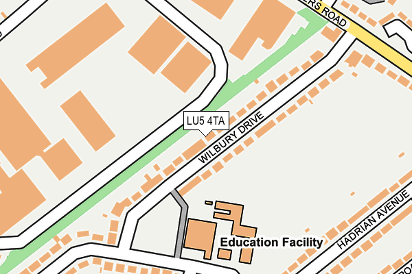 LU5 4TA map - OS OpenMap – Local (Ordnance Survey)