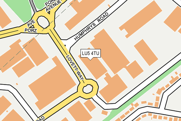 LU5 4TU map - OS OpenMap – Local (Ordnance Survey)