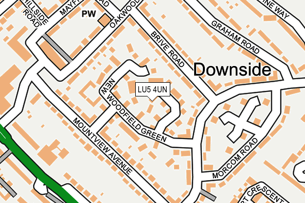 LU5 4UN map - OS OpenMap – Local (Ordnance Survey)