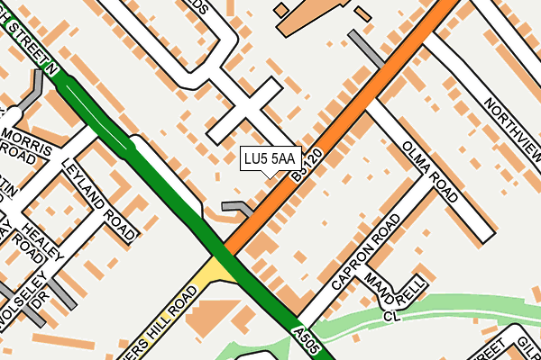LU5 5AA map - OS OpenMap – Local (Ordnance Survey)