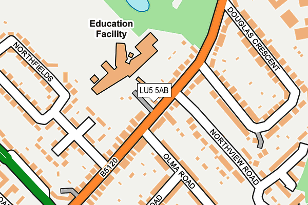 LU5 5AB map - OS OpenMap – Local (Ordnance Survey)