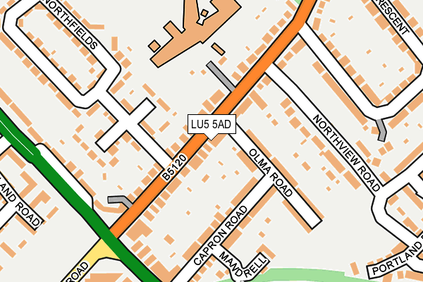 LU5 5AD map - OS OpenMap – Local (Ordnance Survey)