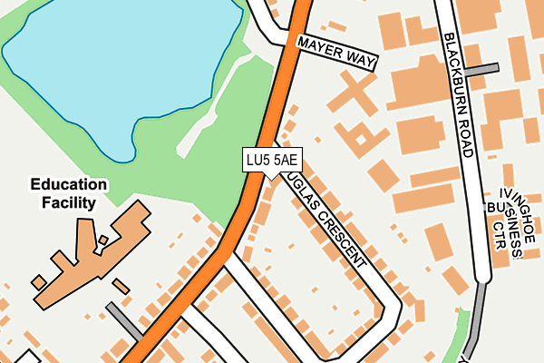 LU5 5AE map - OS OpenMap – Local (Ordnance Survey)