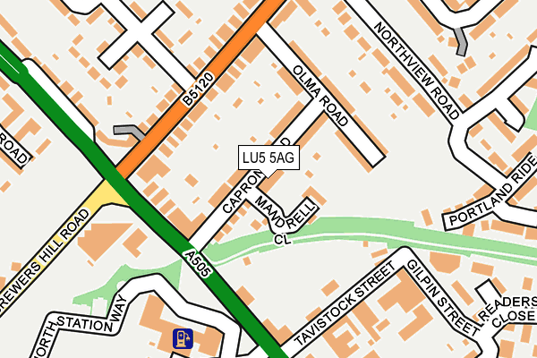 LU5 5AG map - OS OpenMap – Local (Ordnance Survey)