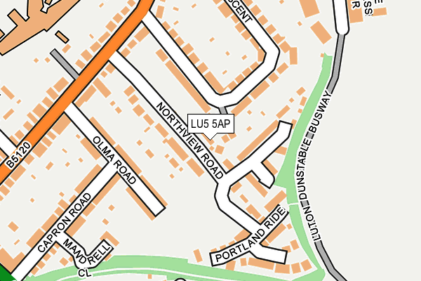LU5 5AP map - OS OpenMap – Local (Ordnance Survey)