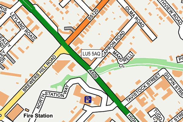 LU5 5AQ map - OS OpenMap – Local (Ordnance Survey)