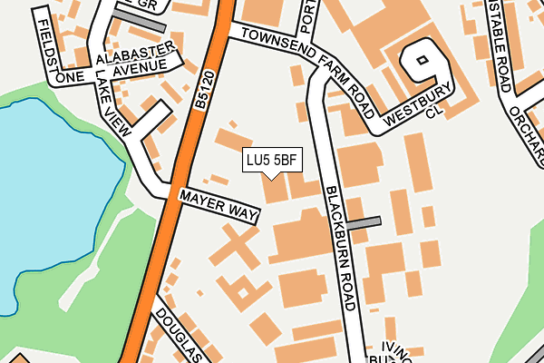 LU5 5BF map - OS OpenMap – Local (Ordnance Survey)