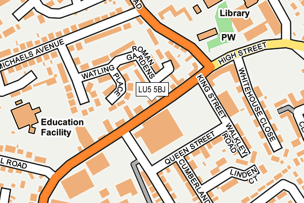 LU5 5BJ map - OS OpenMap – Local (Ordnance Survey)