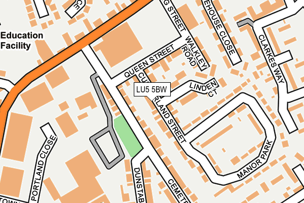 LU5 5BW map - OS OpenMap – Local (Ordnance Survey)