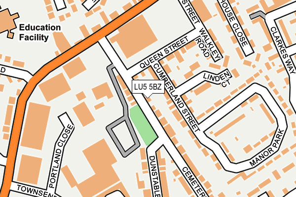 LU5 5BZ map - OS OpenMap – Local (Ordnance Survey)