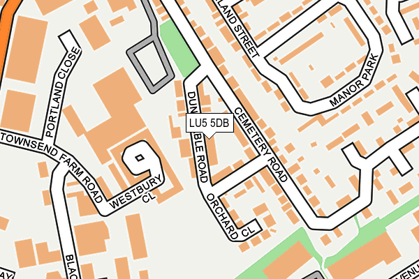 LU5 5DB map - OS OpenMap – Local (Ordnance Survey)