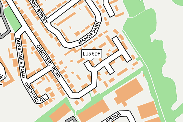 LU5 5DF map - OS OpenMap – Local (Ordnance Survey)
