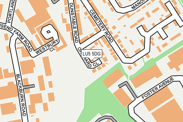 LU5 5DG map - OS OpenMap – Local (Ordnance Survey)