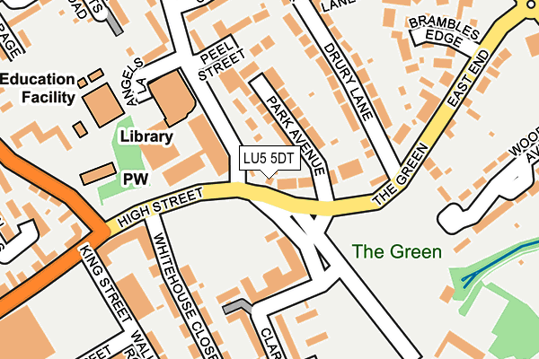 LU5 5DT map - OS OpenMap – Local (Ordnance Survey)