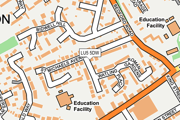 LU5 5DW map - OS OpenMap – Local (Ordnance Survey)