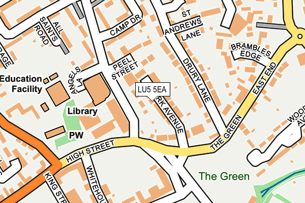 LU5 5EA map - OS OpenMap – Local (Ordnance Survey)