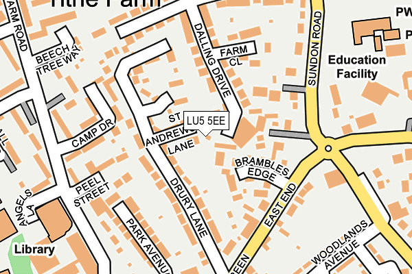 LU5 5EE map - OS OpenMap – Local (Ordnance Survey)