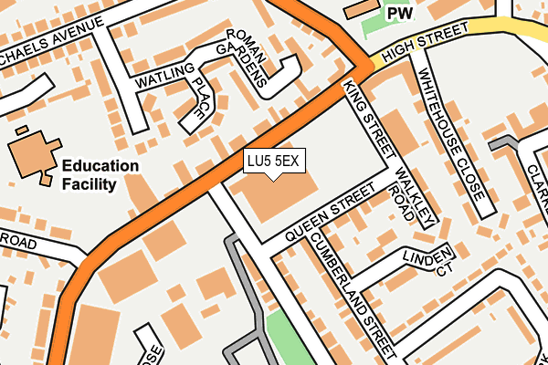 LU5 5EX map - OS OpenMap – Local (Ordnance Survey)