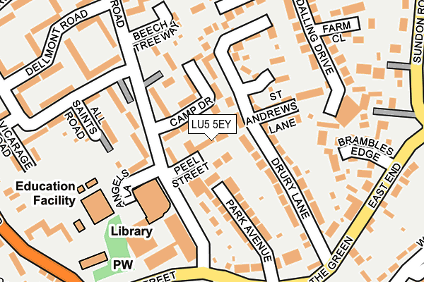 LU5 5EY map - OS OpenMap – Local (Ordnance Survey)
