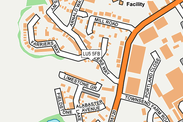 LU5 5FB map - OS OpenMap – Local (Ordnance Survey)