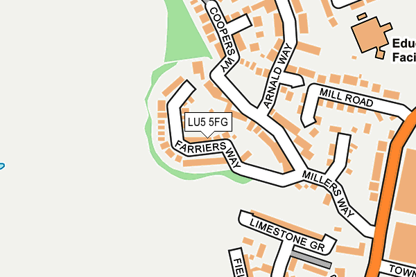 LU5 5FG map - OS OpenMap – Local (Ordnance Survey)