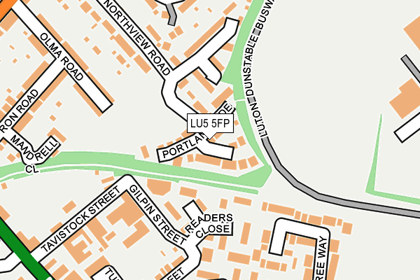 LU5 5FP map - OS OpenMap – Local (Ordnance Survey)