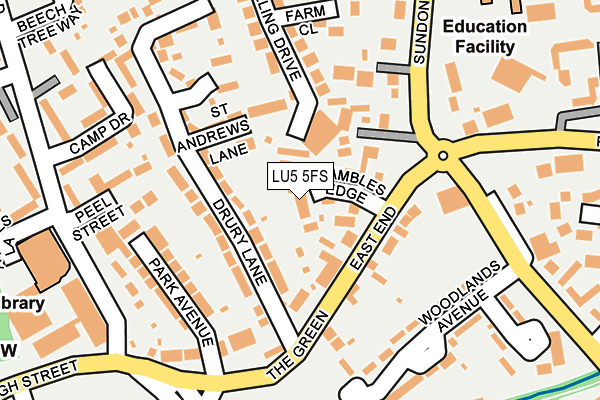LU5 5FS map - OS OpenMap – Local (Ordnance Survey)