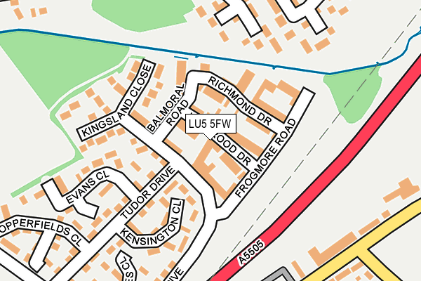 LU5 5FW map - OS OpenMap – Local (Ordnance Survey)