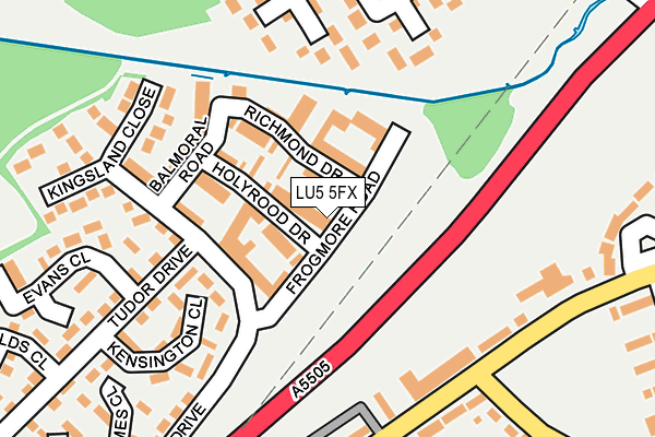 LU5 5FX map - OS OpenMap – Local (Ordnance Survey)