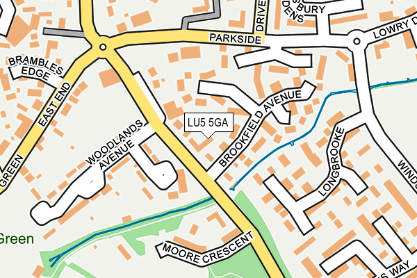 LU5 5GA map - OS OpenMap – Local (Ordnance Survey)