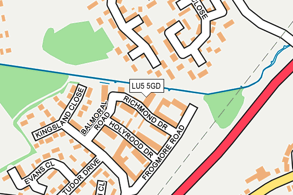 LU5 5GD map - OS OpenMap – Local (Ordnance Survey)