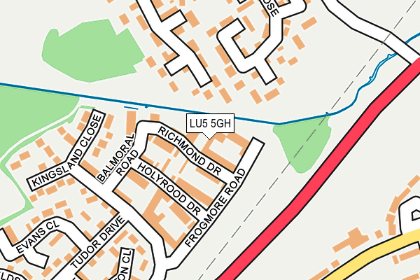 LU5 5GH map - OS OpenMap – Local (Ordnance Survey)