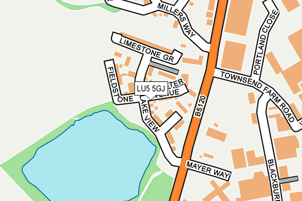 LU5 5GJ map - OS OpenMap – Local (Ordnance Survey)