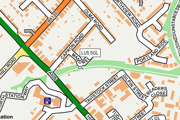 LU5 5GL map - OS OpenMap – Local (Ordnance Survey)