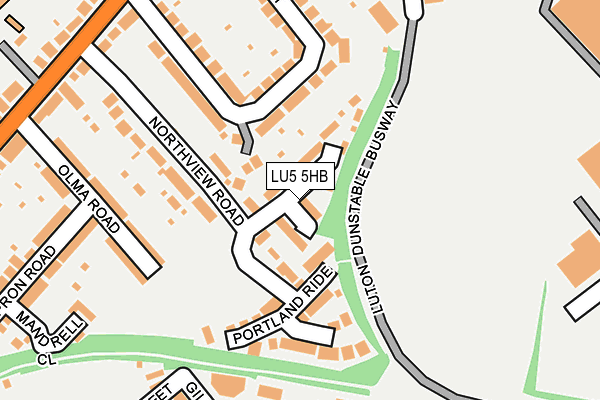 LU5 5HB map - OS OpenMap – Local (Ordnance Survey)