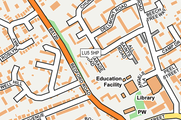 LU5 5HP map - OS OpenMap – Local (Ordnance Survey)