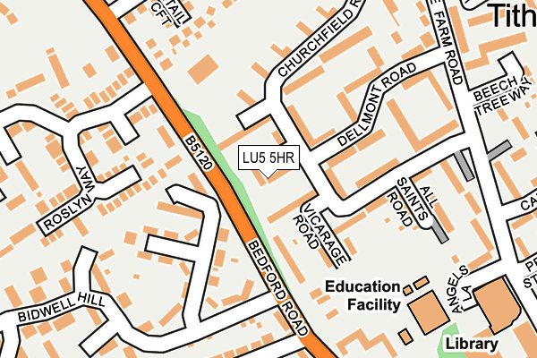 LU5 5HR map - OS OpenMap – Local (Ordnance Survey)