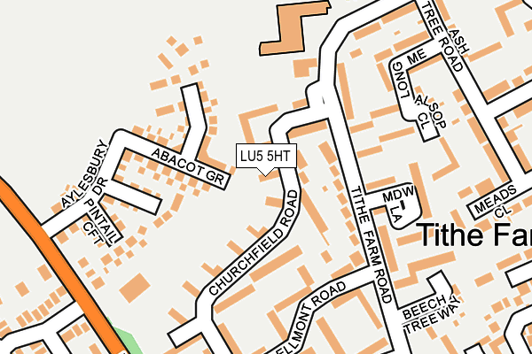 LU5 5HT map - OS OpenMap – Local (Ordnance Survey)