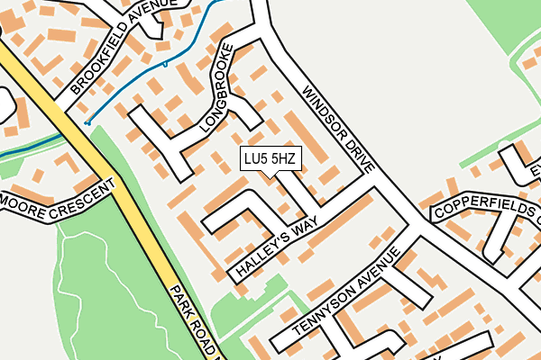 LU5 5HZ map - OS OpenMap – Local (Ordnance Survey)
