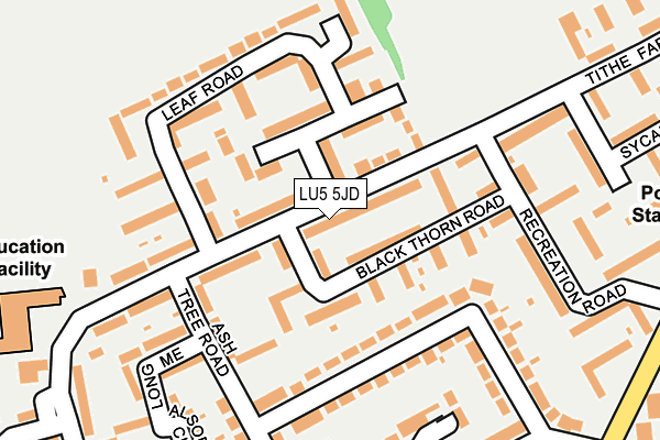 LU5 5JD map - OS OpenMap – Local (Ordnance Survey)