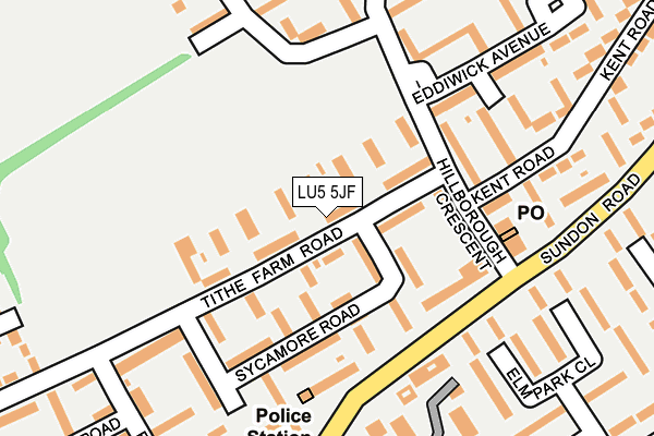 LU5 5JF map - OS OpenMap – Local (Ordnance Survey)