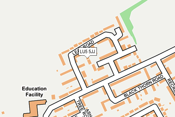 LU5 5JJ map - OS OpenMap – Local (Ordnance Survey)