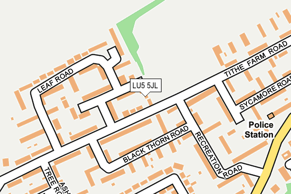 LU5 5JL map - OS OpenMap – Local (Ordnance Survey)