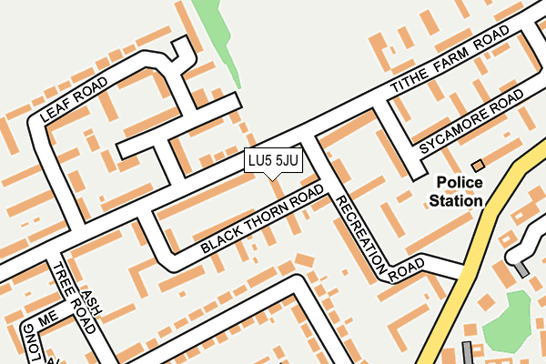 LU5 5JU map - OS OpenMap – Local (Ordnance Survey)