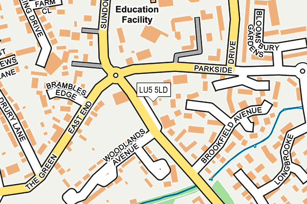 LU5 5LD map - OS OpenMap – Local (Ordnance Survey)