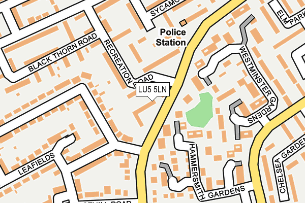 LU5 5LN map - OS OpenMap – Local (Ordnance Survey)